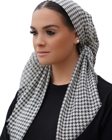 Tie Ur Knot Herringbone Pre-Tied Bandanna with Full Non Slip Grip myselflingerie.com